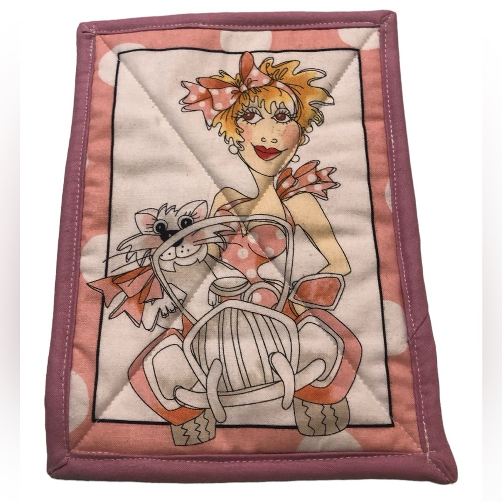 One of a Kind Piece of Handmade Art Cloth Trivet Made in Saskatchewan